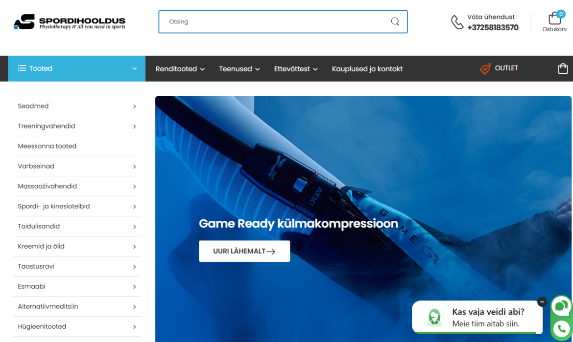 spordihooldus.ee e-poe loomine